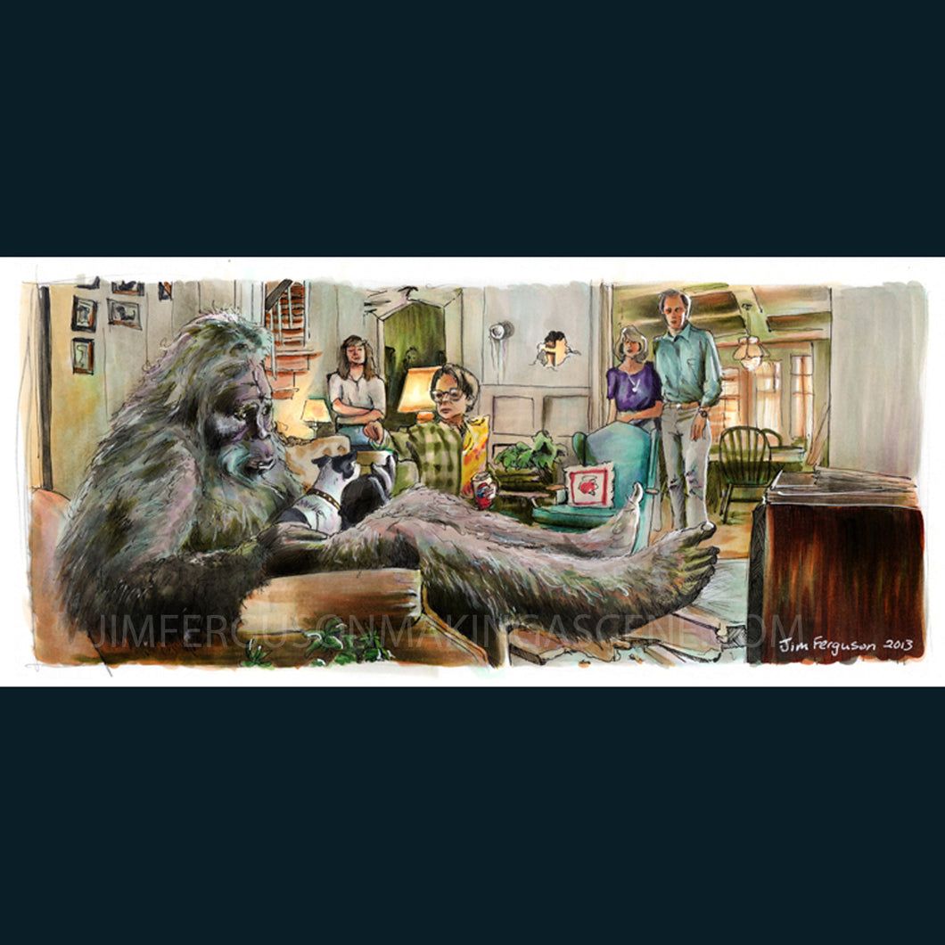 Harry and the Hendersons - He Didn't Care for the Blue Cheese Poster Print By Jim Ferguson