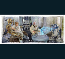 Load image into Gallery viewer, Star Wars A New Hope - Help me, Obi-Wan Kenobi You&#39;re my only hope By Jim Ferguson
