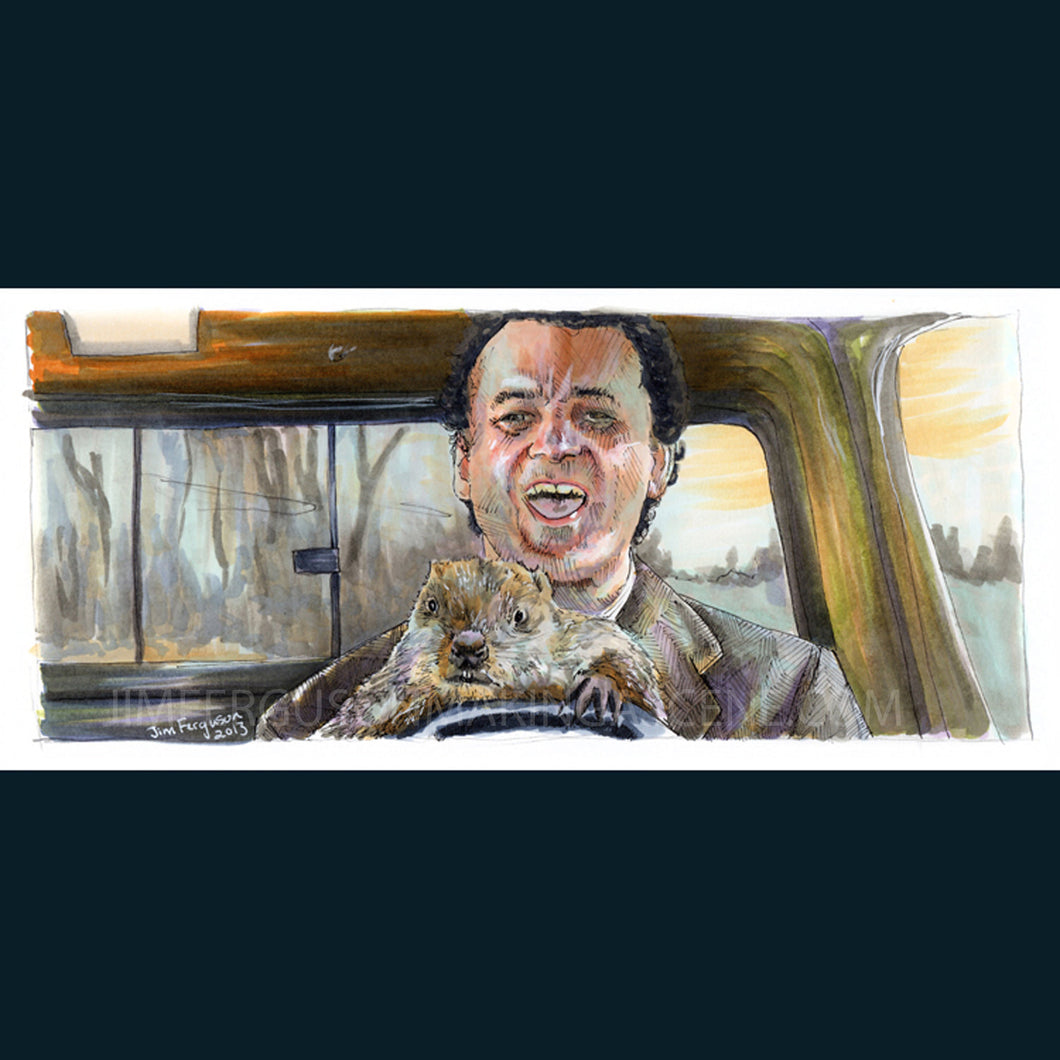 Groundhog Day - Don't Drive Angry Poster Print By Jim Ferguson