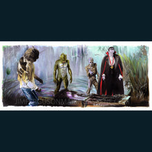 Load image into Gallery viewer, Monster Squad - Reviving Frankenstien&#39;s Monster Art Poster Print By Jim Ferguson
