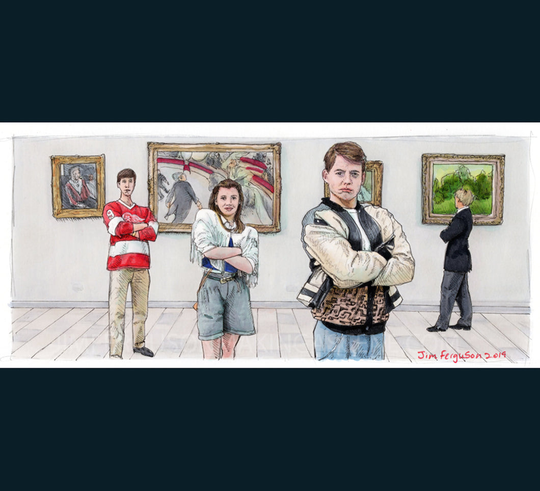 Ferris Bueller's Day Off - At the Museum Poster Print By Jim Ferguson