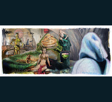 Load image into Gallery viewer, Star Wars- Return of the Jedi - Jabba&#39;s Palace Luke Skywalker jedi Knight Print By Jim Ferguson
