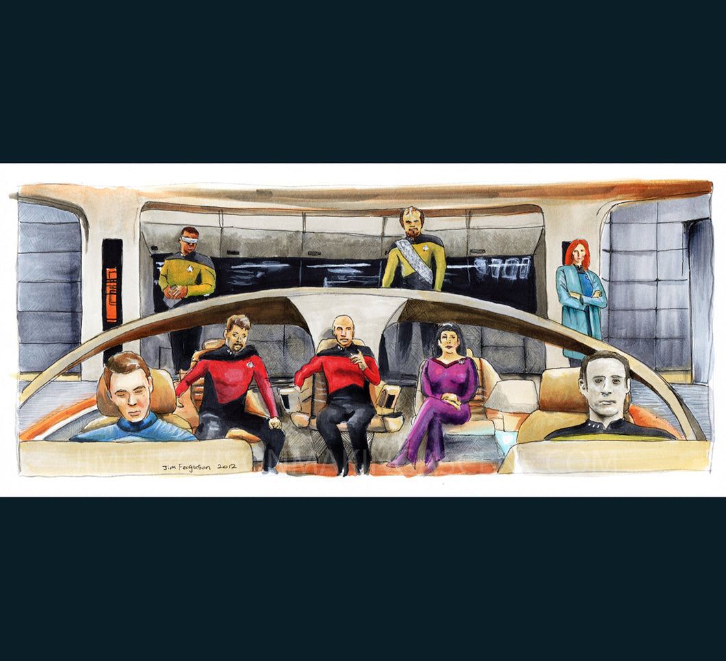 Star Trek  The Next Generation 25th Anniversary - Make it So.  Poster Print By Jim Ferguson