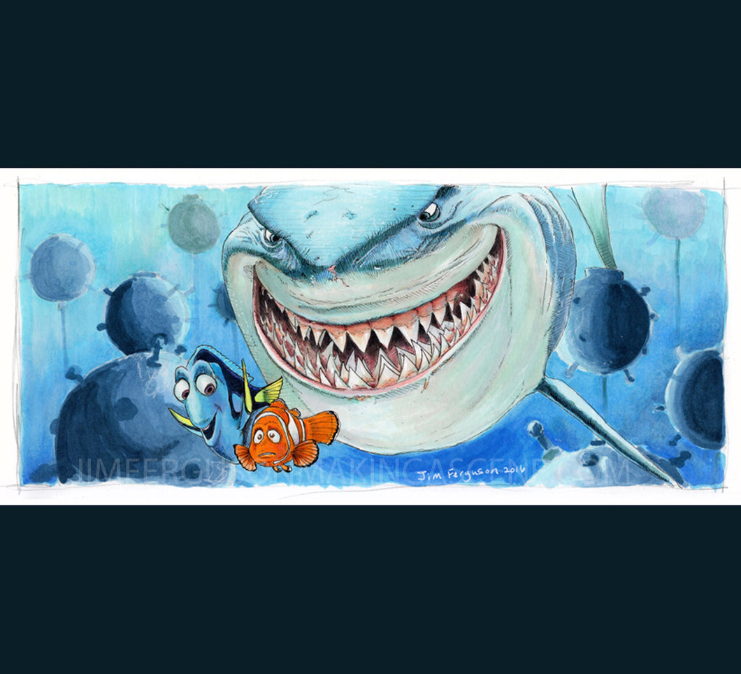Finding Nemo - Hi I'm Bruce Poster Print By Jim Ferguson